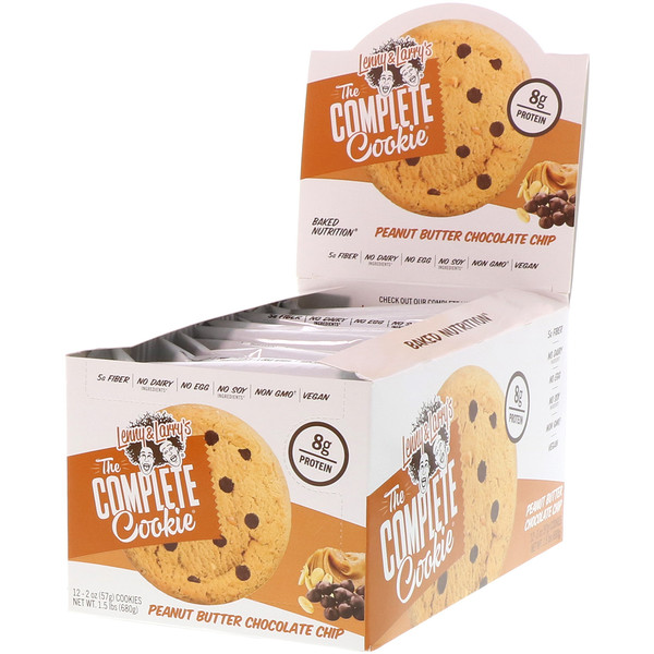 Lenny & Larry's, The Complete Cookie, Peanut Butter Chocolate Chip, 12