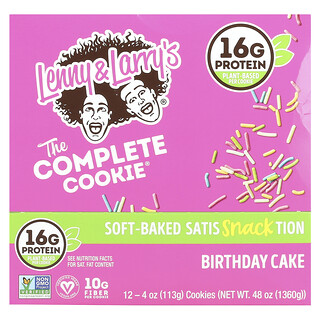 Lenny & Larry's, The Complete Cookie®, праздничный торт, 12 печений, 113 г (4 унции)