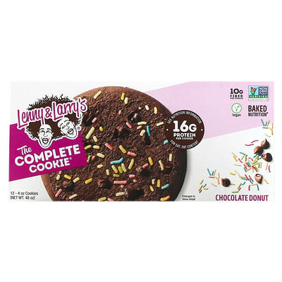 

Lenny & Larry's The Complete Cookie Chocolate Donut 12 Cookies 4 oz (113 g) Each