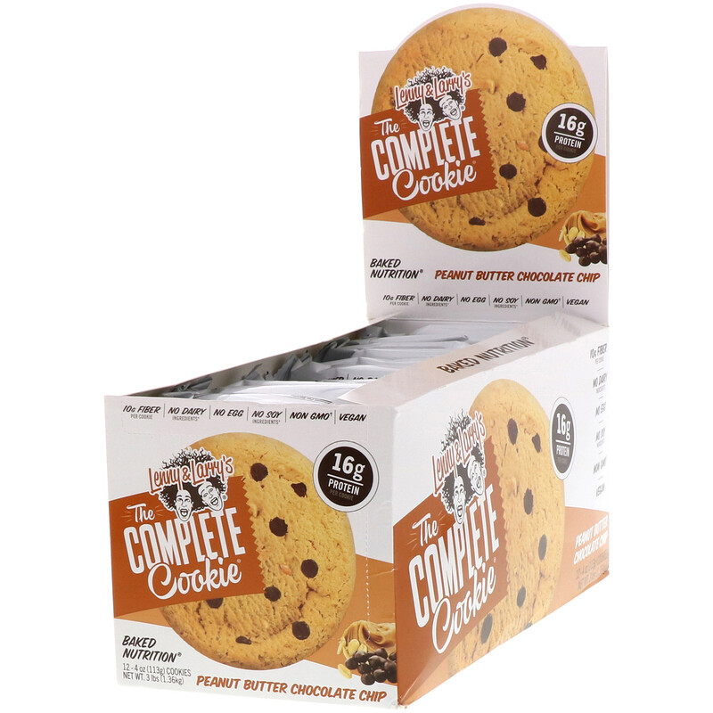 Lenny & Larry's, The COMPLETE Cookie, Peanut Butter Chocolate Chip, 12