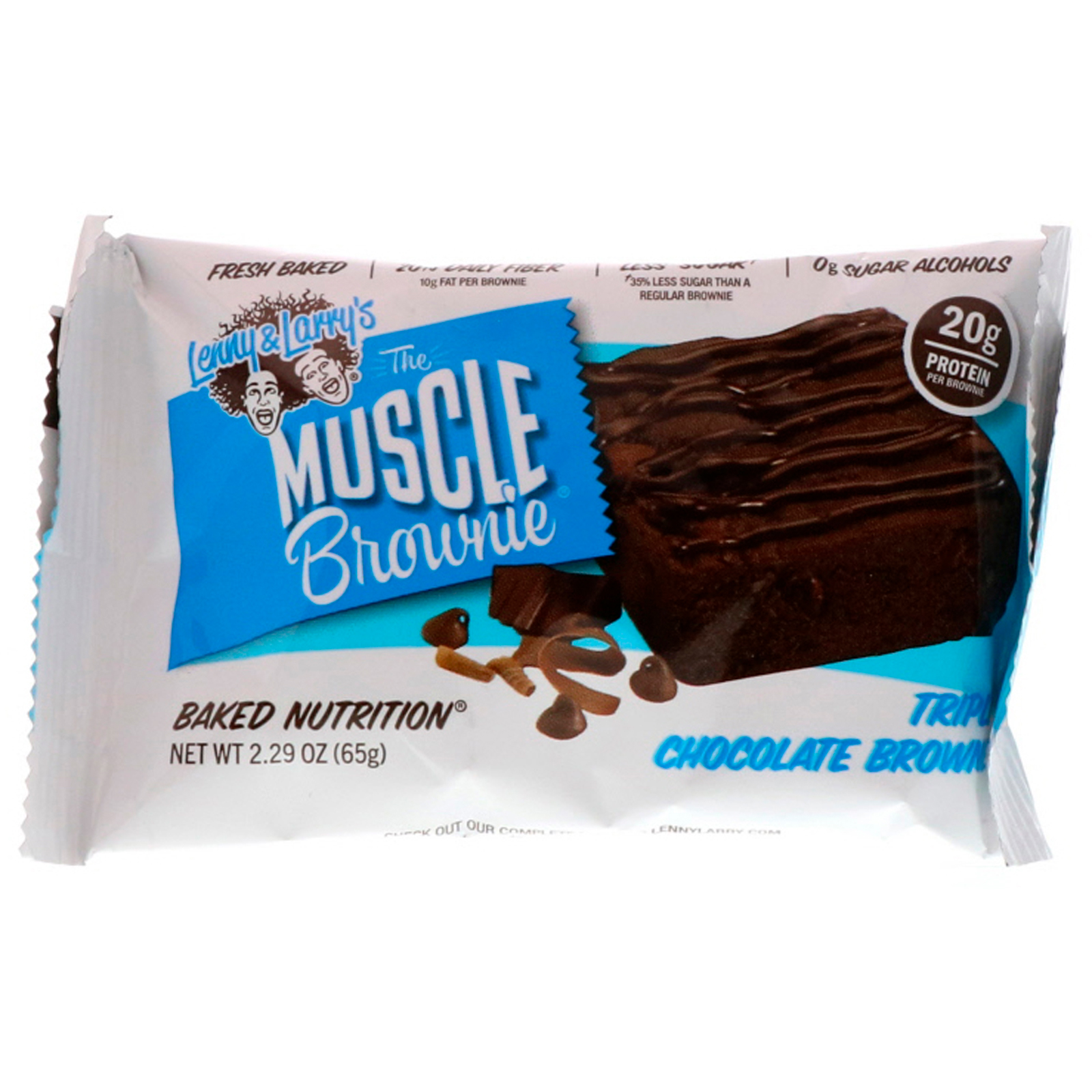 Lenny Larry S The Muscle Brownie Triple Chocolate 12 Brownies 2 29 Oz 65 G Each Iherb