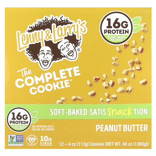 Lenny & Larry's, The Complete Cookie®, arašidové maslo, 12 sušienok, každá po 113 g