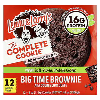 Lenny & Larry's, The Complete Cookie®, Big Time Brownie, 12 Cookies, 4 oz (113 g) Each