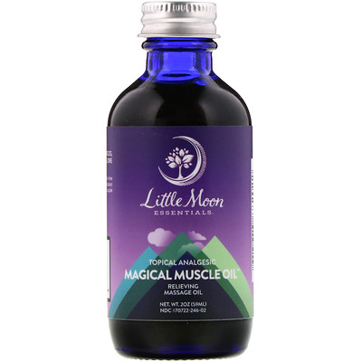 Little Moon Essentials Magical Muscle Oil, Relieving Massage Oil, 2 oz (59 ml)