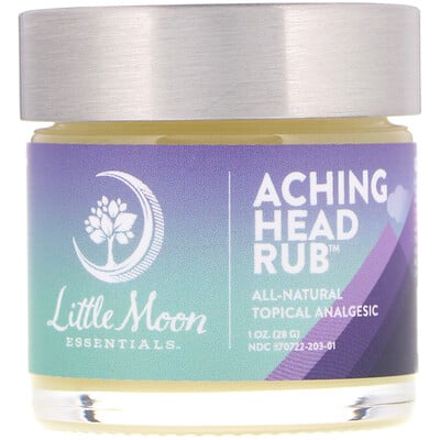 Little Moon Essentials Aching Head Rub, All-Natural Topical Analgesic, 1 oz (28 g)