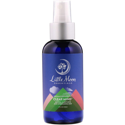 Little Moon Essentials Clear Mind, Mental Alertness and Energizing Mist, 4 fl oz (118 ml)