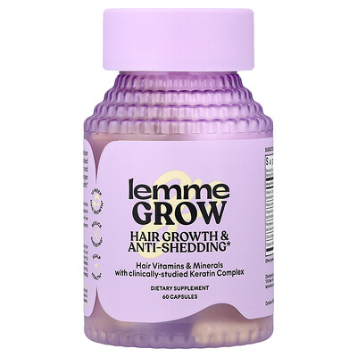 Product Image for Lemme, Grow, Hair Growth & Anti-Shedding, 60 Capsules