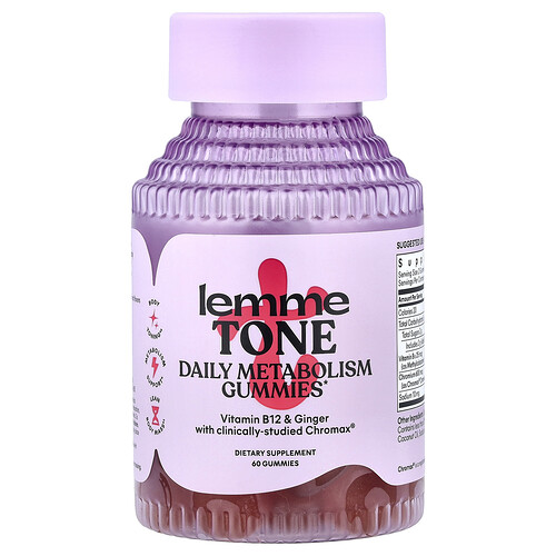 Lemme Tone, Daily Metabolism Gummies, Watermelon Apple, 60 Gummies