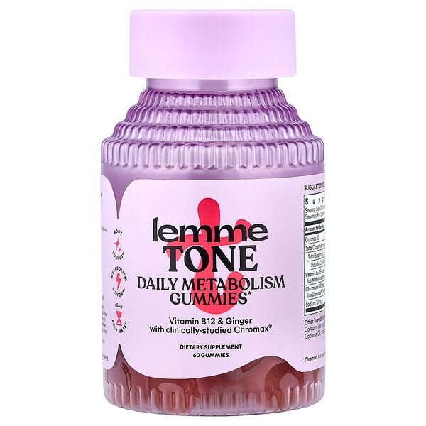 Lemme Tone, Daily Metabolism Gummies, Watermelon Apple, 60 Gummies