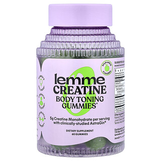 Lemme, Creatine, Body Toning Gummies, Sour Apple, 60 Gummies