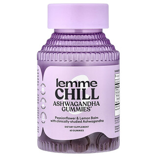 Lemme, Chill, Ashwagandha Gummies, Mixed Berry, 60 Gummies
