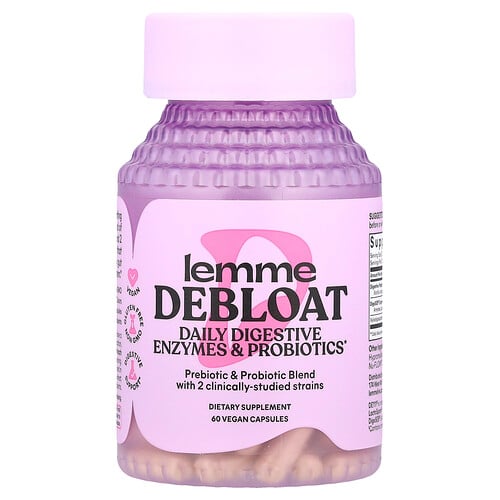 레미 Lemme, Deboat, 데일리 소화 효소 & 프로바이오틱, 베지 캡슐 60정