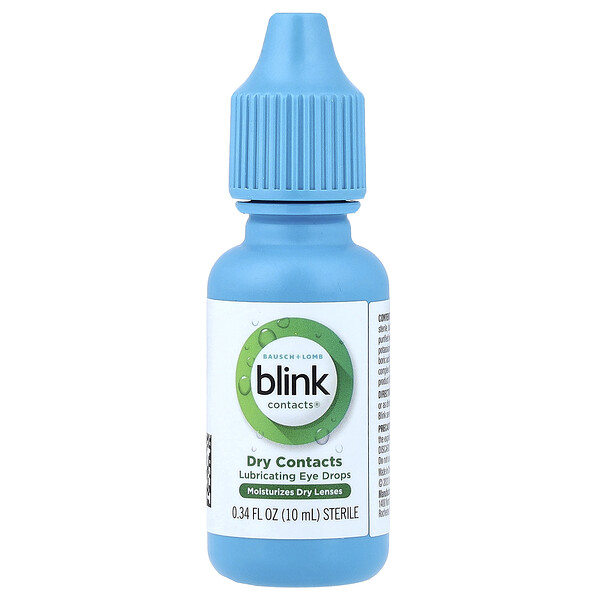 Bausch + Lomb Blink Blink Contacts®, Dry Contacts, Lubricating Eye Drops, 0.34 fl oz (10 ml)