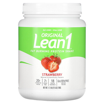 

Lean1, Original, Fat Burning Meal Replacement Protein Shake, Strawberry, 1.7 lb (780 g)