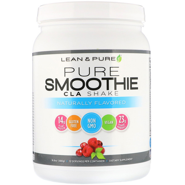 Lean & Pure, Pure Smoothie CLA Shake, mit natürlichem Geschmack, 480 g