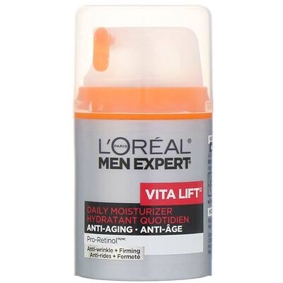 L'Oreal Men Expert, Vita Lift, Ежедневное увлажнение, Борьба с морщинами и укрепление, 48 мл