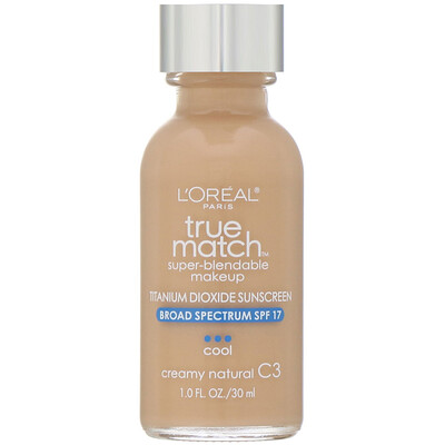 

L'Oreal Тональная основа True Match Super-Blendable Makeup, оттенок натуральный кремовый C3, 30 мл