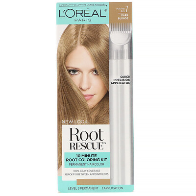 L'Oreal Комплект для окрашивания корней за 10 минут Root Rescue, оттенок 7 темный блонд, на 1 применение