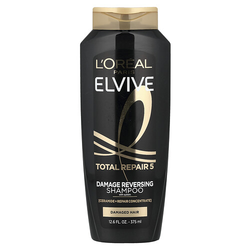 L'oréal Elvive, Total Repair 5, Damage Reversing Shampoo, Damaged Hair, 12.6 fl oz (375 ml)