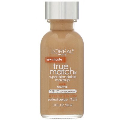 L'Oreal Тональная основа True Match Super-Blendable Makeup, оттенок идеальный бежевый N5,5, 30 мл