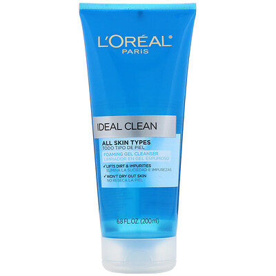 L'Oreal Ideal Clean, пенящийся очищающий гель, 200 мл (6,8 жидк. унции)