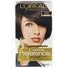L'Oreal, Superior Preference, Fade-Defying Color + Shine System, 4 Natural, Dark Brown, 1 Application
