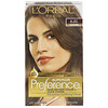 L'Oreal, Superior Preference, Fade-Defying Color + Shine System, Natural, Light Brown 6, 1 Application