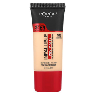 لوريال‏, Infallible ، كريم أساس Pro-Matte ، 103 Natural Buff ، 1 أونصة سائلة (30 مل)
