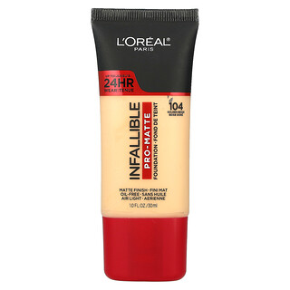 L'Oréal, Infallible, Pro-Matte Foundation, 104 Golden Beige, 30 ml
