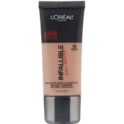 L'Oreal Тональная основа Infallible Pro-Matte, оттенок Soft Sable 111, 30 мл