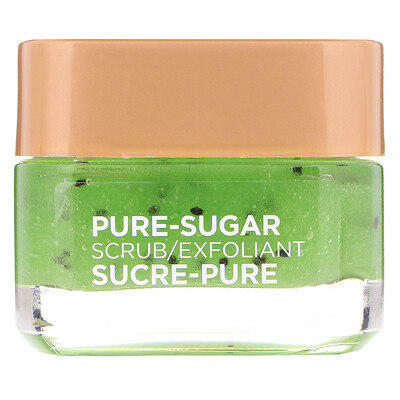 

L'Oreal Скраб Pure-Sugar, очищение и открытие пор, 3 вида сахара + киви, 48 г