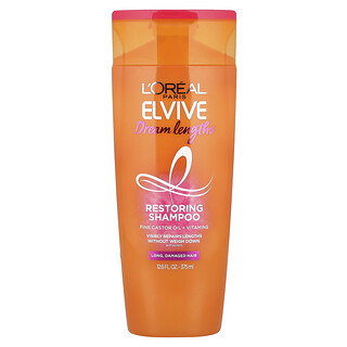 L'Oréal, Elvive, Dream Lengths, Σαμπουάν Αποκατάστασης, Μακριά, Ταλαιπωρημένα Μαλλιά, 12.6 fl oz (375 ml)