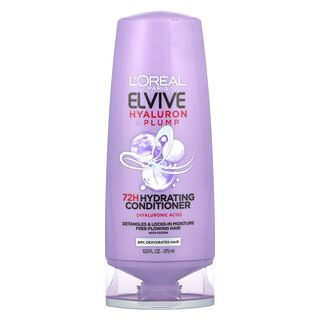 L'Oréal, Elvive, Hyaluron + Pump, Acondicionador hidratante 72H, 375 ml (12,6 oz. Líq.)