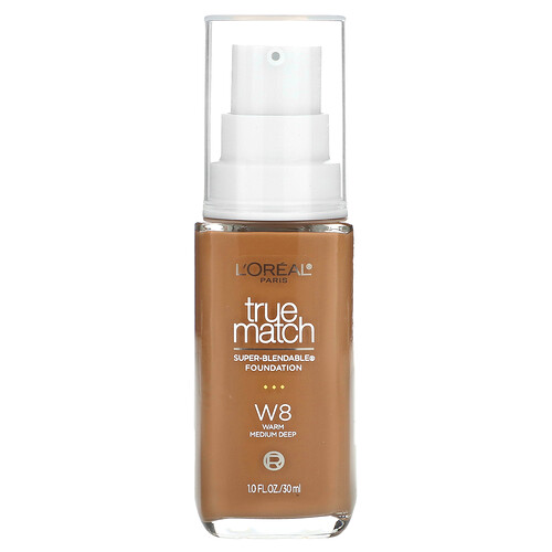 L'Oreal Paris True Match Super-Blendable Foundation medium coverage, W8, Medium Deep, 1 fl oz | CVS