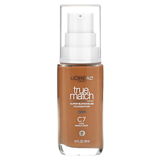 L'Oréal, True Match, Fond de teint super facile à mélanger, C7, Froid moyen, 30 ml