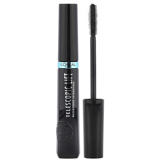 L'Oréal, Telescopische lift, waterdichte mascara, 993 zwart, 0.33 fl oz (10 ml)