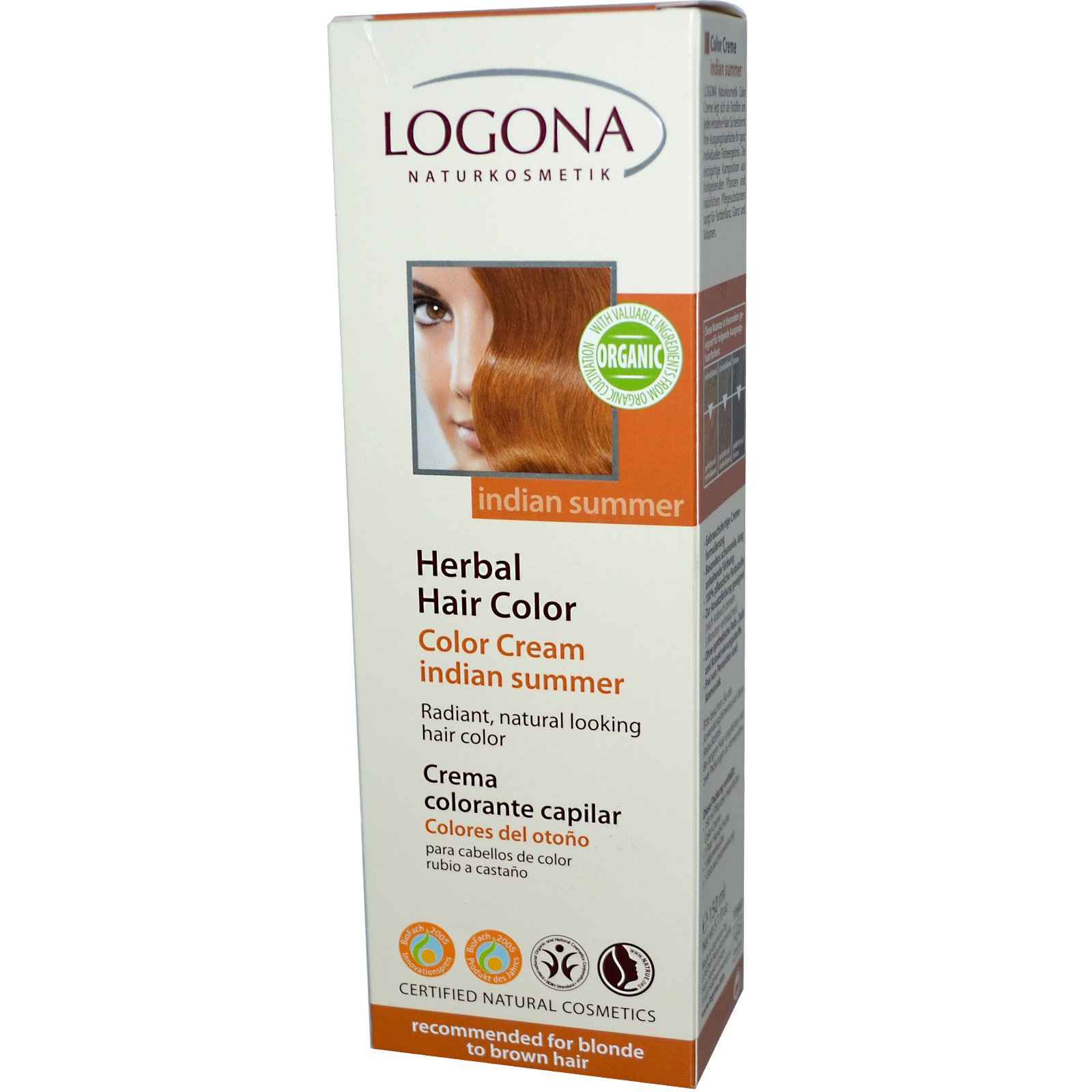 Logona Naturkosmetik Herbal Hair Color Cream Indian Summer 51 Fl 