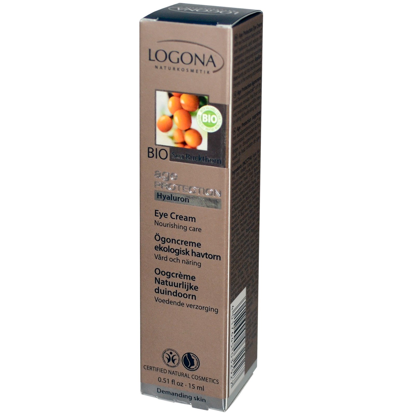 Logona Naturkosmetik, Age Protection, Eye Cream, 0.51 fl oz (15 ml) - iHerb