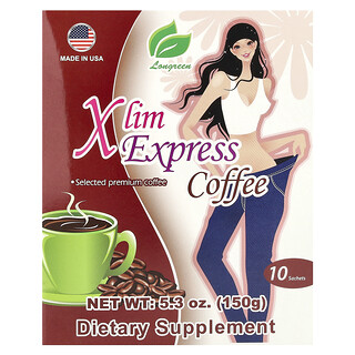 Longreen, Xlim Express-kaffe, 10 poser, 150 g