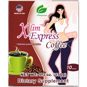 Отзывы о Лонгрин корпоратион, Xlim Express Coffee, 10 Sachets, 5.3 oz (150 g)