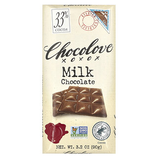 Chocolove, Milk Chocolate, 33% Cocoa, 3.2 oz (90 g)