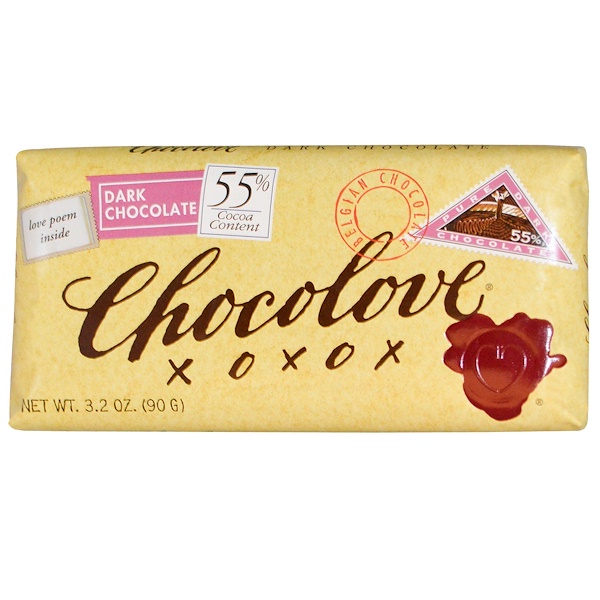 Chocolove, Темный шоколад, 3,2 унции (90 г)