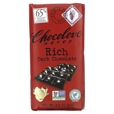 Chocolove Насыщенный темный шоколад, 65% какао, 90 г (3,2 унции)
