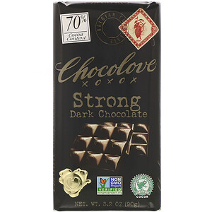 Chocolove, ストロングダークチョコレート、カカオ70％、90g（3.2オンス）