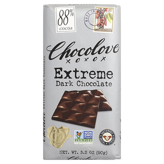 Chocolove, Chocolate negro extremo, 88 % de cacao, 90 g (3,2 oz)