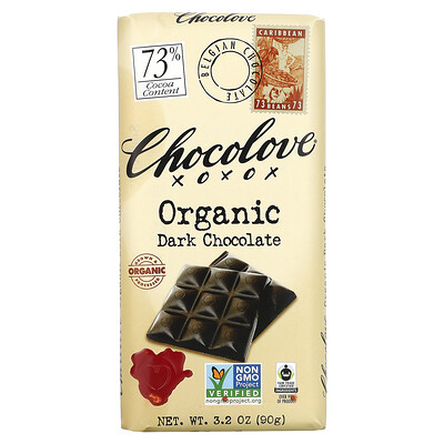 Chocolove Органический темный шоколад, 73% какао, 90 г (3,2 унции)
