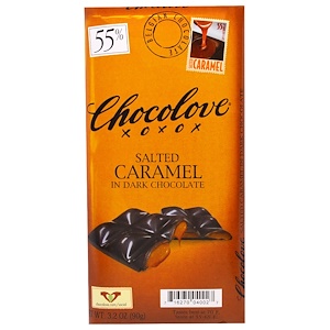 Купить Chocolove, Соленая карамель в черном шоколаде, 3,2 унции (90 г)  на IHerb