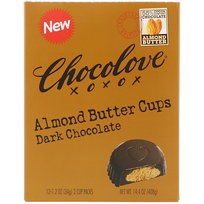 Chocolove 杏仁醤黑巧克力糖,12包,每包2個,每包1.2盎司(34克)