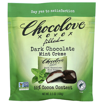 Product Image for Chocolove, Filled Dark Chocolate, Mint Creme, 55% Cocoa, 3.5 oz (100 g)