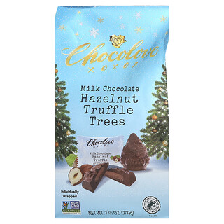 Chocolove, Milk Chocolate Hazelnut Truffle Trees, 7.05 oz (200 g)